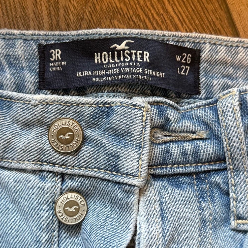 Hollister High-Rise Vintage Stretch Jeans Patchwork